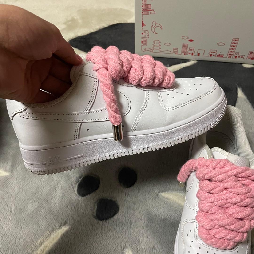 NIKE Air force 1 ホワイト ロープシューレース