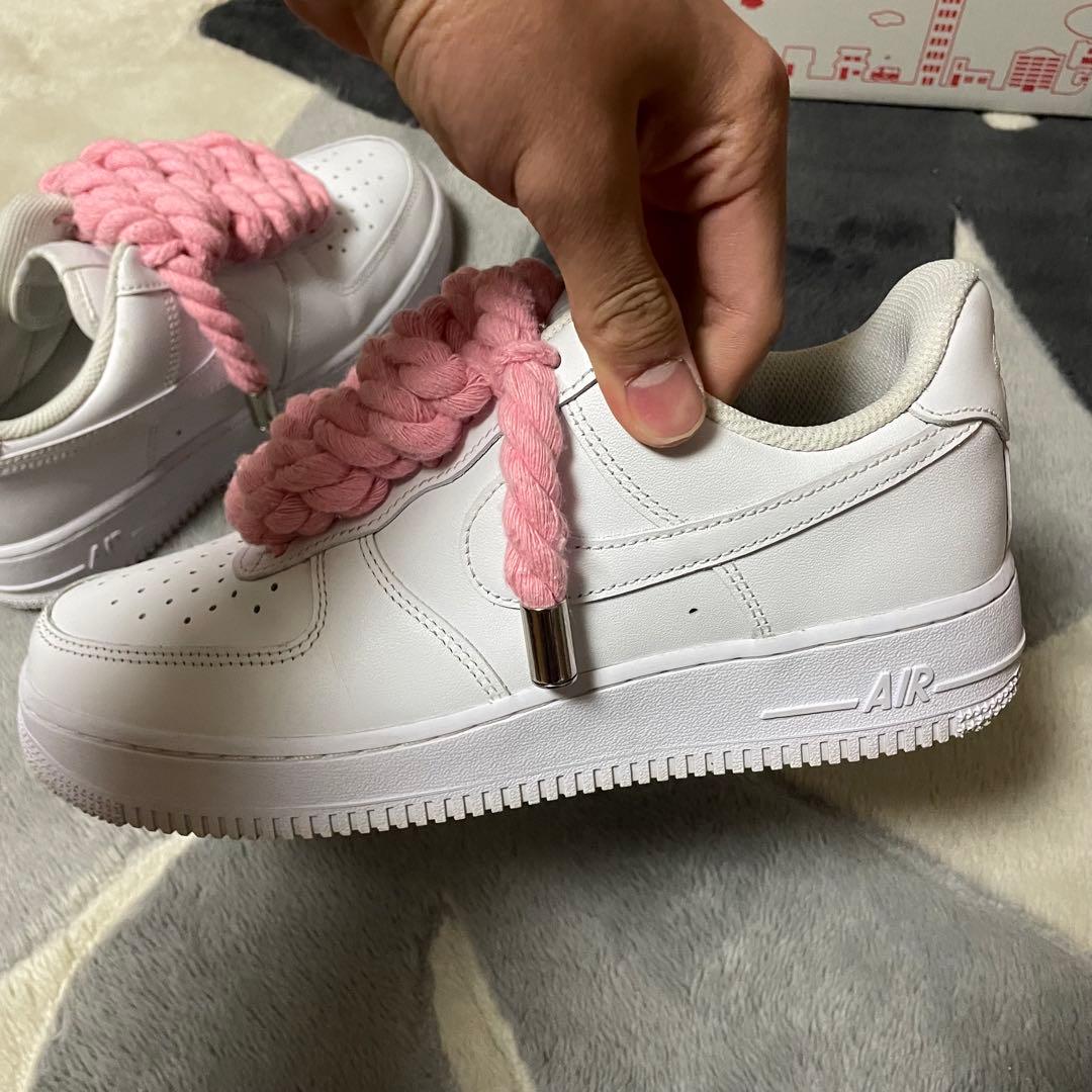 NIKE Air force 1 ホワイト ロープシューレース