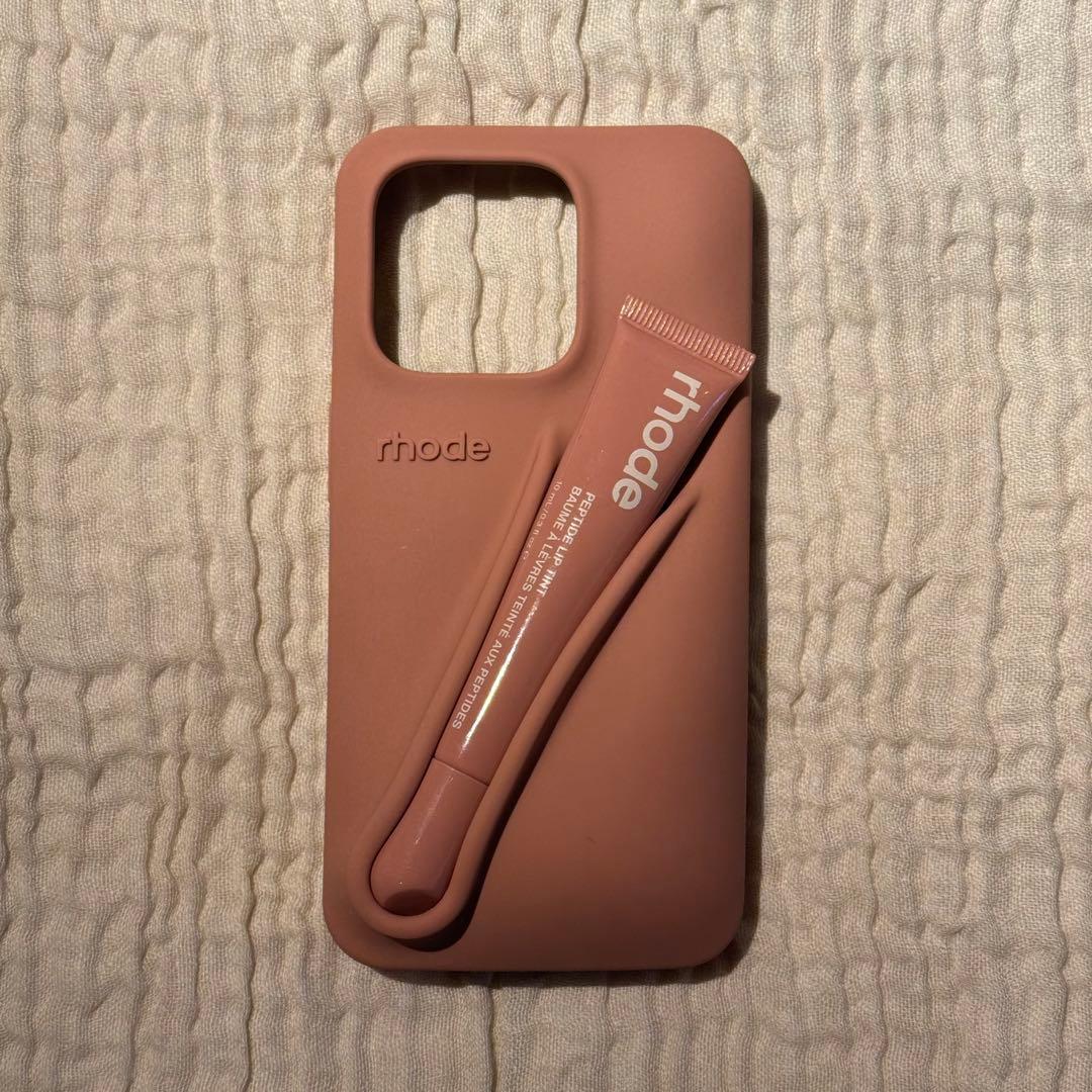【 rhode skin 】 iPhone15Proケース+リップティントセット