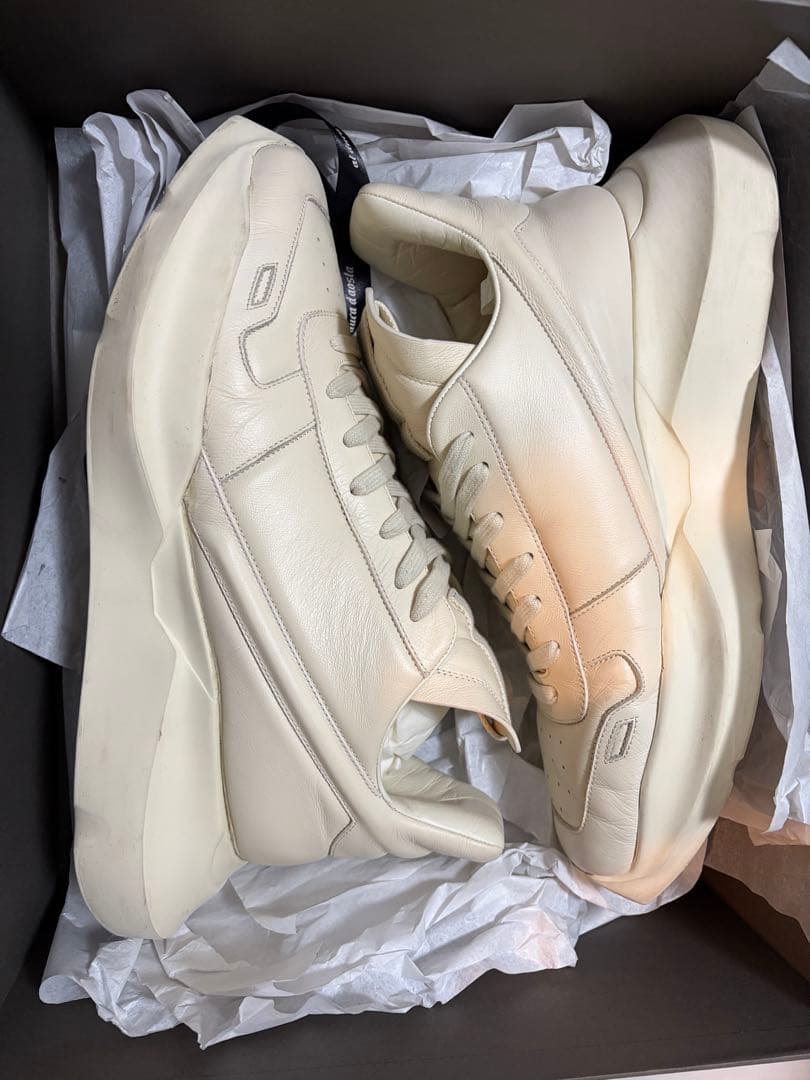 Rick Owens GETH RUNNER レザースニーカー