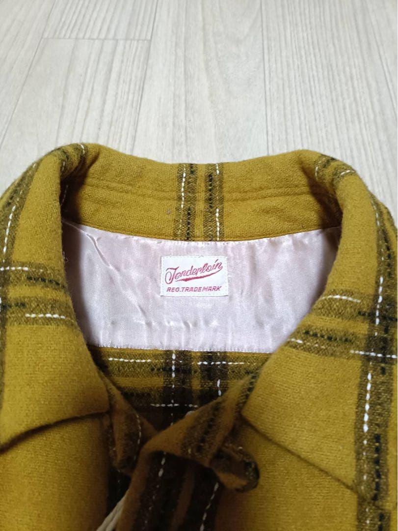 【M】定価3.7万2016AW_TENDERLOINウールシャツマスタード日本製