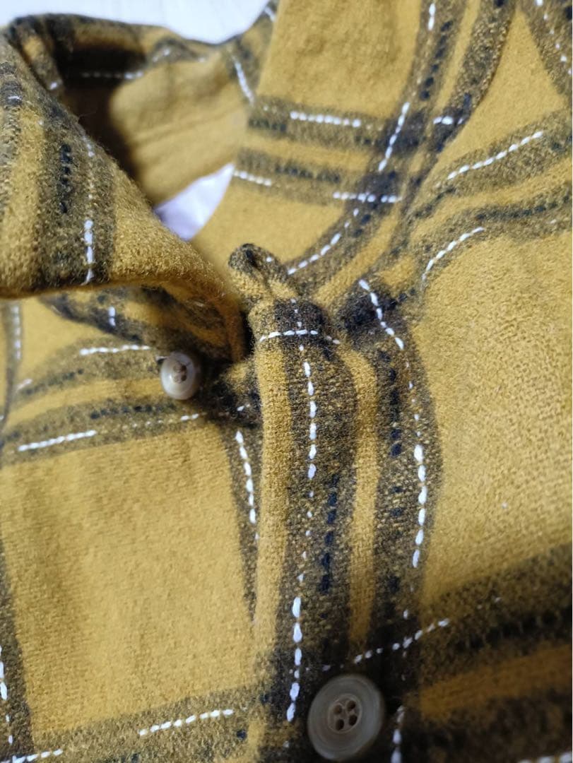 【M】定価3.7万2016AW_TENDERLOINウールシャツマスタード日本製