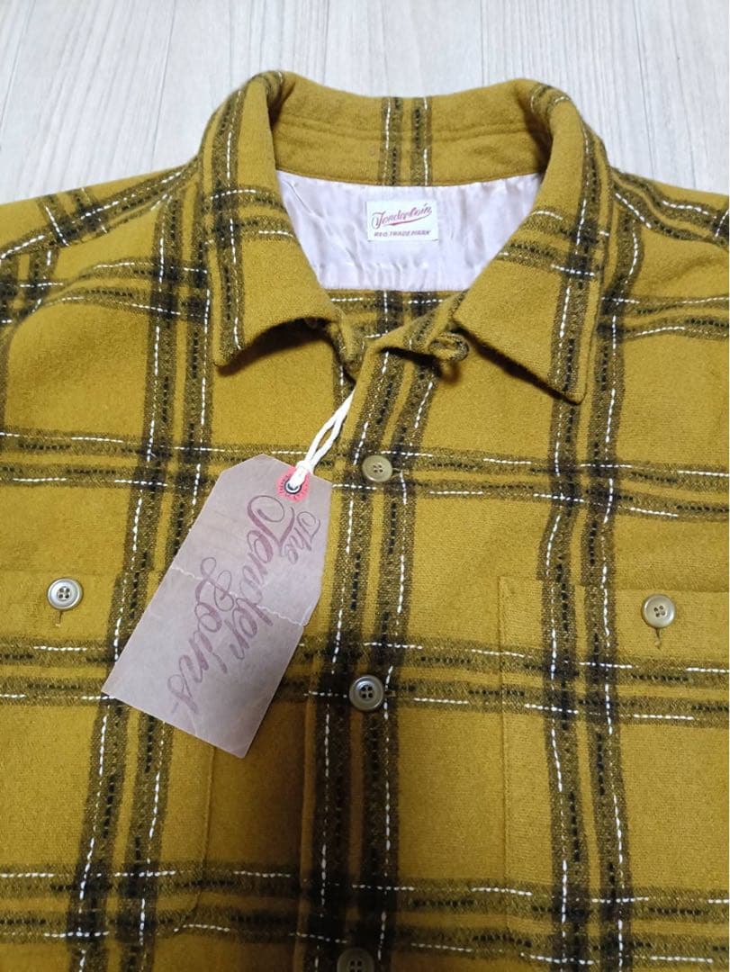 【M】定価3.7万2016AW_TENDERLOINウールシャツマスタード日本製