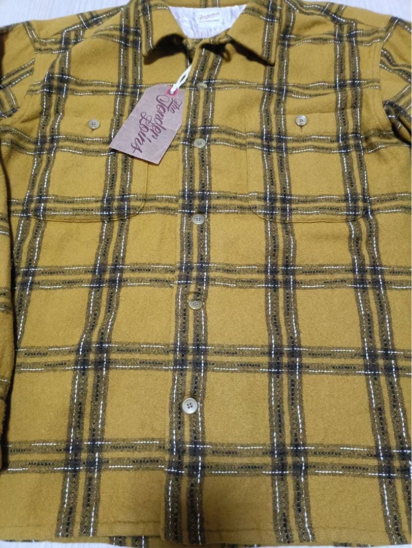 【M】定価3.7万2016AW_TENDERLOINウールシャツマスタード日本製