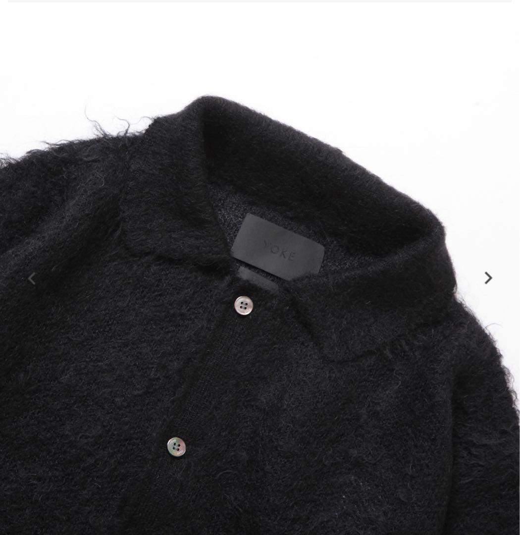 トップス YOKE BRUSHED MOHAIR KNIT SHIRT - Black