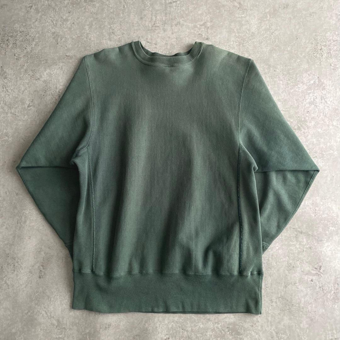 激レア90sチャンピオン珍ピオンですデカ目リバースウィーブLグリーン緑