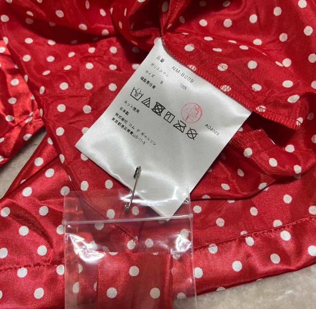 ぶぅちゃん　 ガール　24ss ドット　フリル　ブラウス　シワ加工