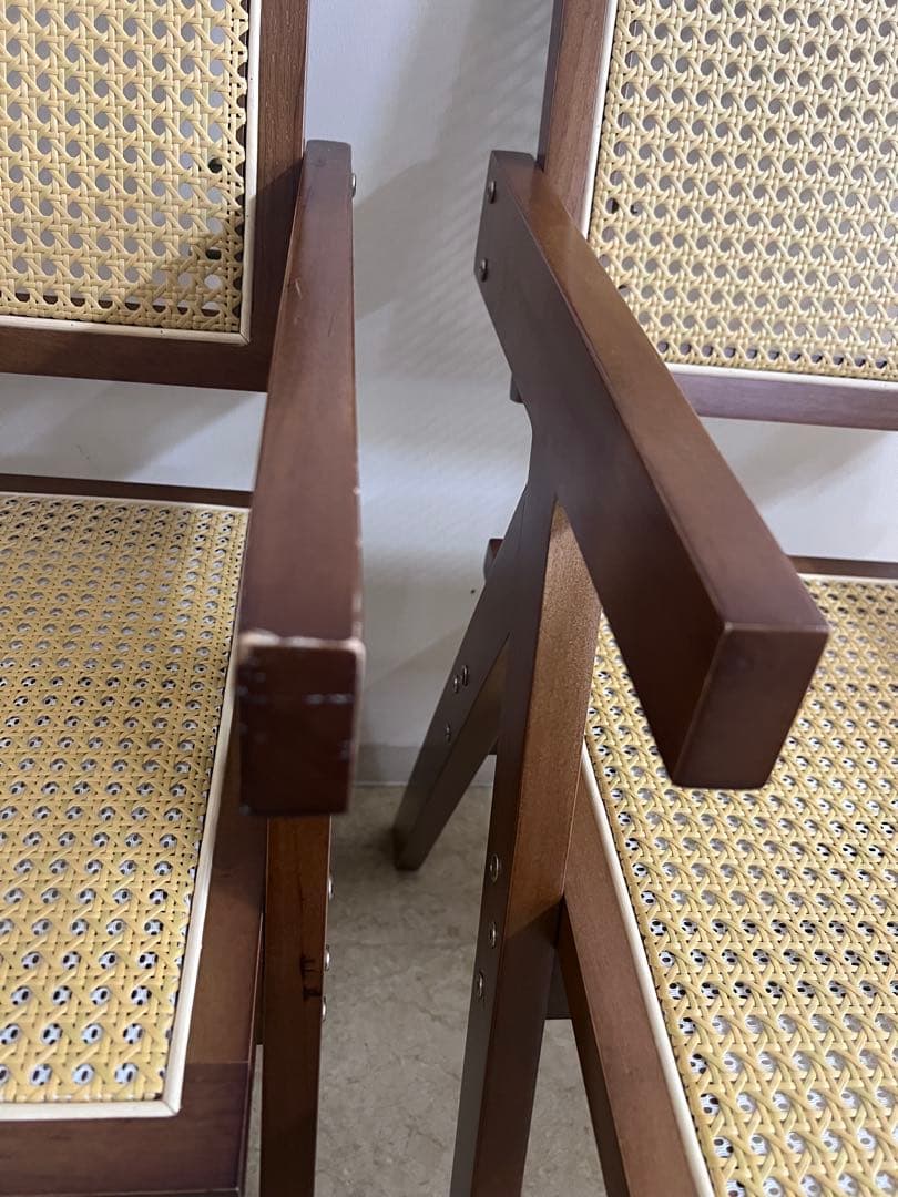 値下げ！ラタンチェア　籐編み　リプロダクトナチュラルウッド 高級