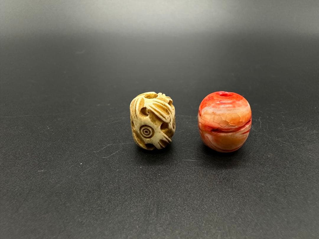 緒締　骨製と鶴天　骨董古美術