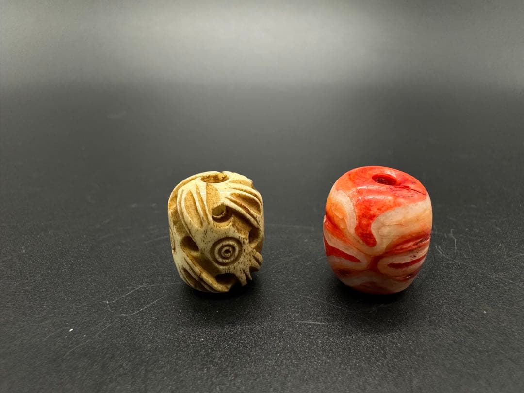 緒締　骨製と鶴天　骨董古美術