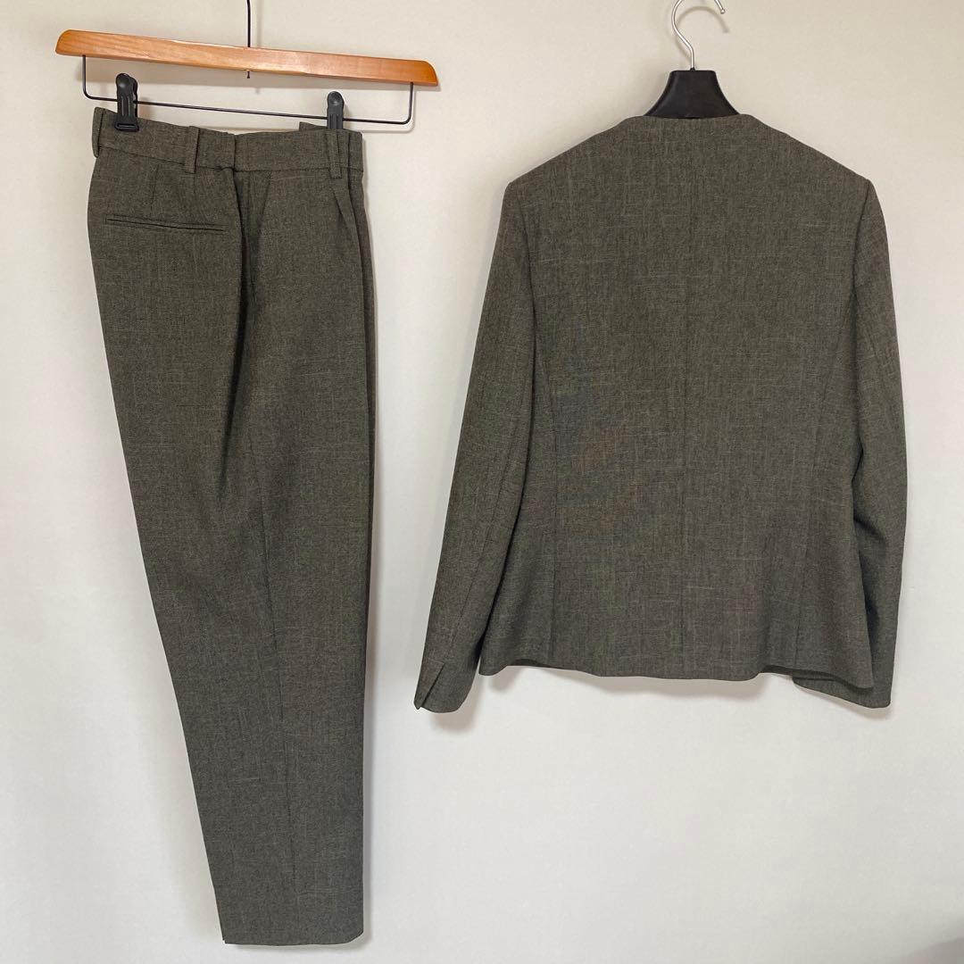 スーツセレクト パンツスーツ L W68 ストレッチ 営業職 Vカラー DMW