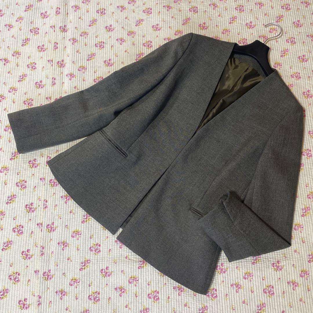 スーツセレクト パンツスーツ L W68 ストレッチ 営業職 Vカラー DMW