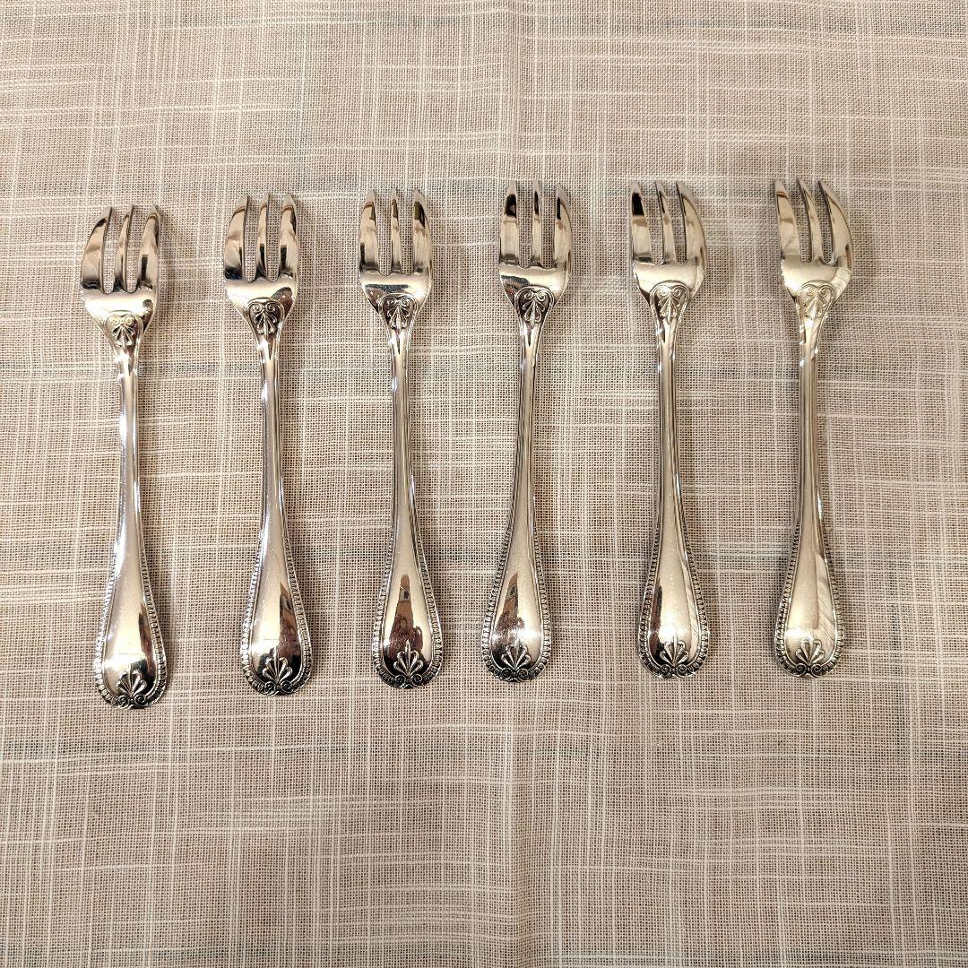 最終価格　美品　クリストフル　デザートフォーク　銀色6本セット