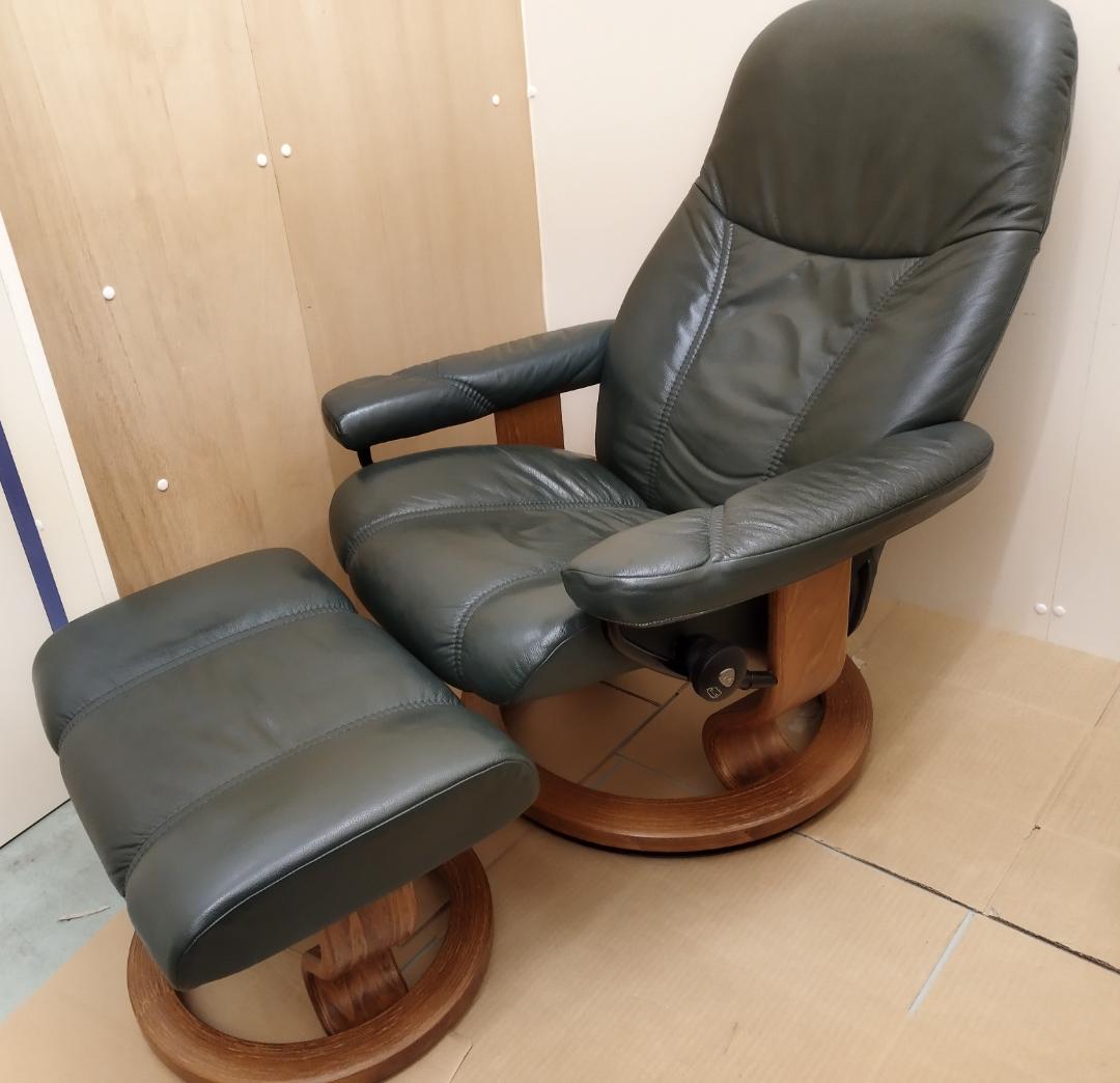 【美品】EKORNES エコーネス ストレスレスチェア＆オットマン コンサル