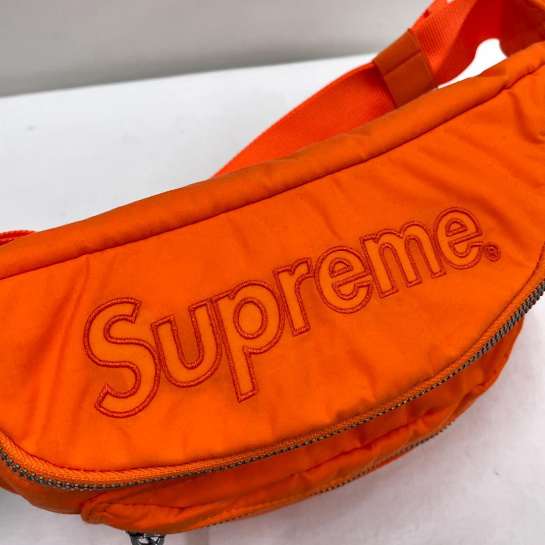 シュプリーム×バブアー/オイルドコットンボディバッグ/ブランドネーム刺繍タグ付