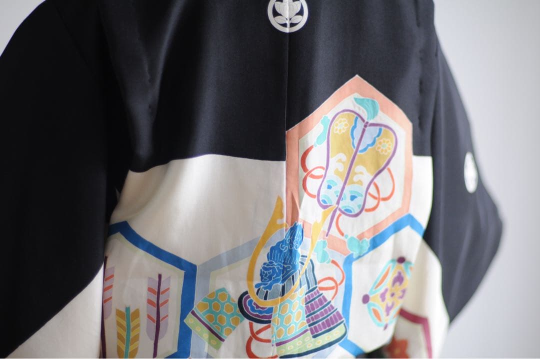 専用 七五三 男の子 ハーフ成人式 正絹 着物 5歳 7歳 10歳 アンティーク