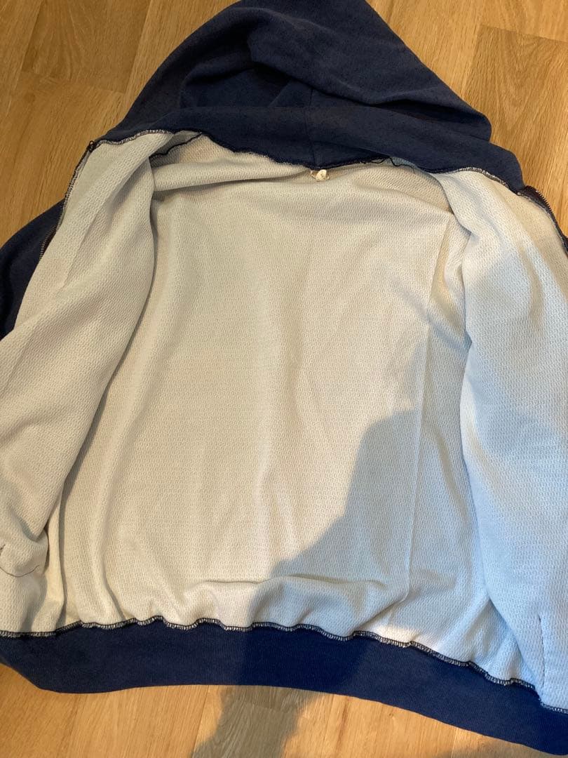 70s 80s vintage ダブルフェイス　パーカー　茄子紺　フェード