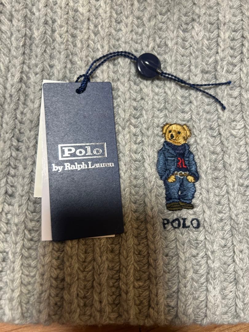 ポロベア　Polo by Ralph Lauren グレー マフラー