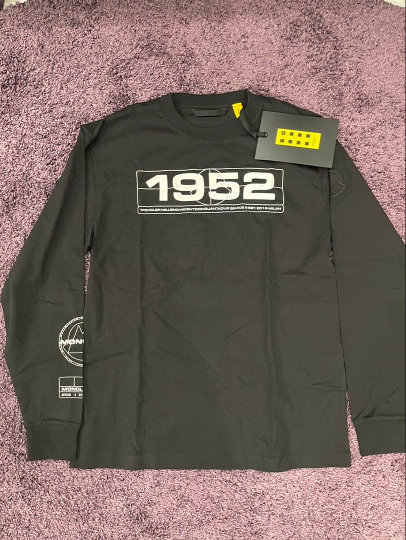 S　モンクレール 1952 ロンT　黒　新品　MONCLER 長袖Tシャツ