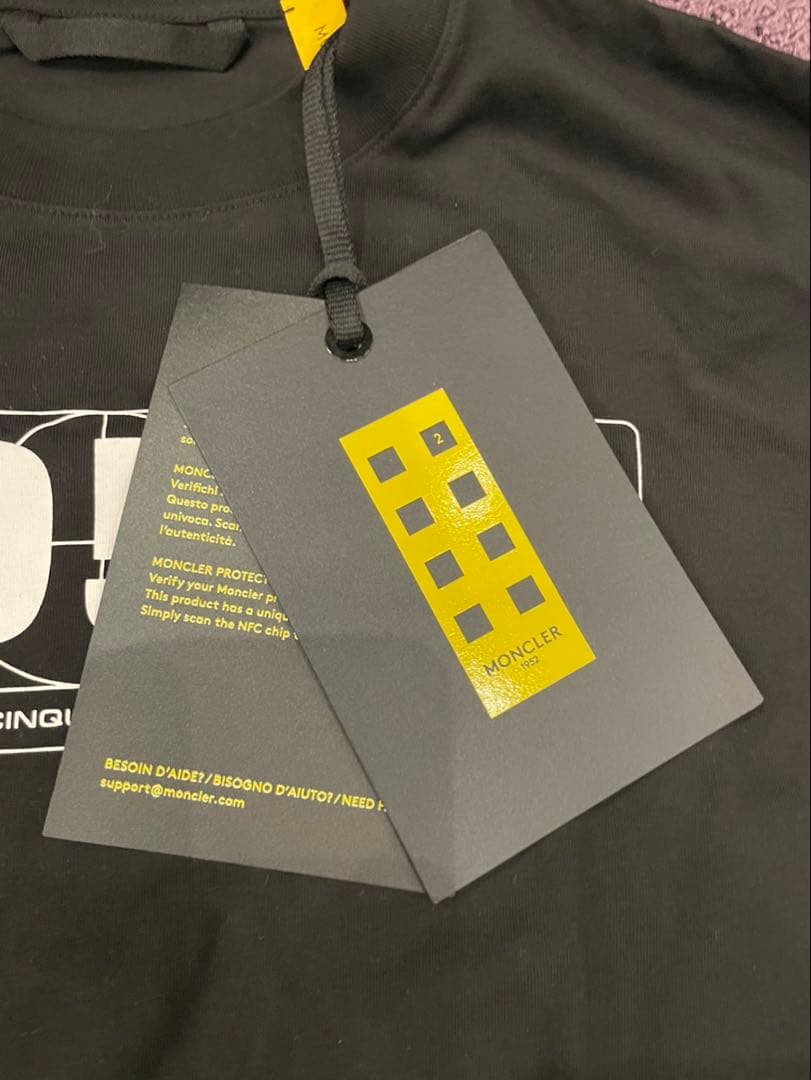 S　モンクレール 1952 ロンT　黒　新品　MONCLER 長袖Tシャツ