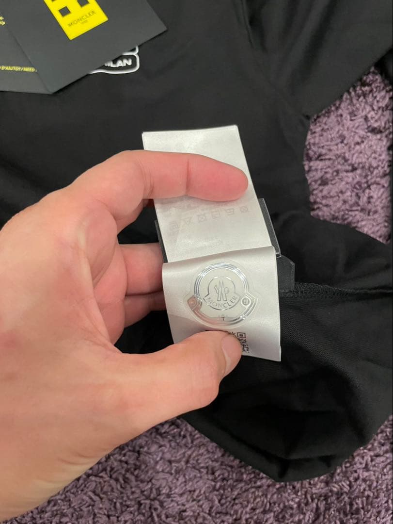 S　モンクレール 1952 ロンT　黒　新品　MONCLER 長袖Tシャツ