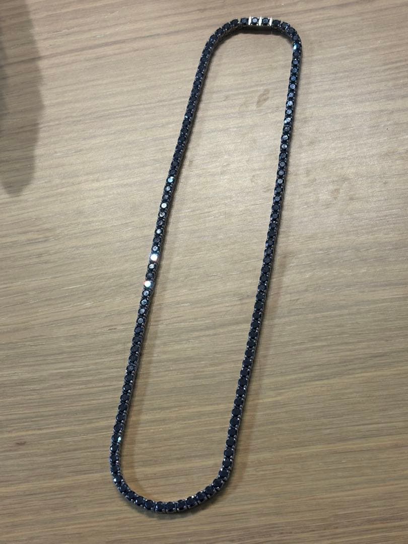 ラスイチ！！未使用品！ブラックモアッサナイトダイヤモンドネックレス！証明書付き