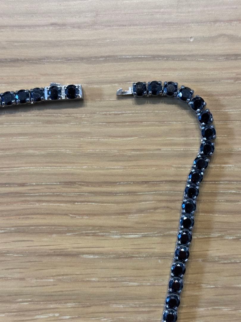 ラスイチ！！未使用品！ブラックモアッサナイトダイヤモンドネックレス！証明書付き