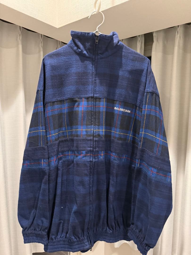 Balenciaga ブルーチェック　フランネルジャケット 44