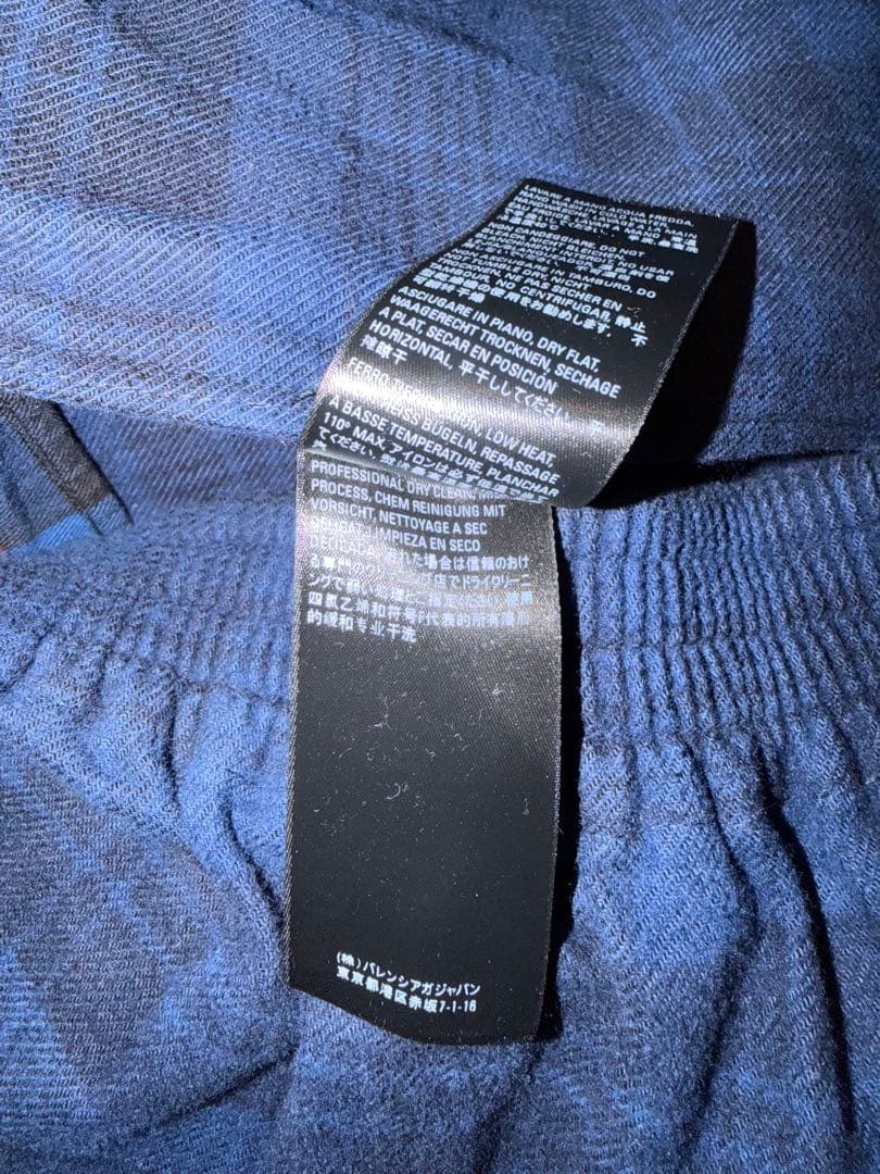 Balenciaga ブルーチェック　フランネルジャケット 44