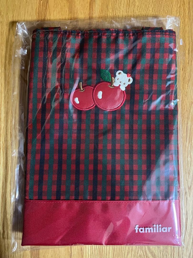 完売品‼️早い者勝ち‼️ファミリア レッスンバッグ　赤チェック