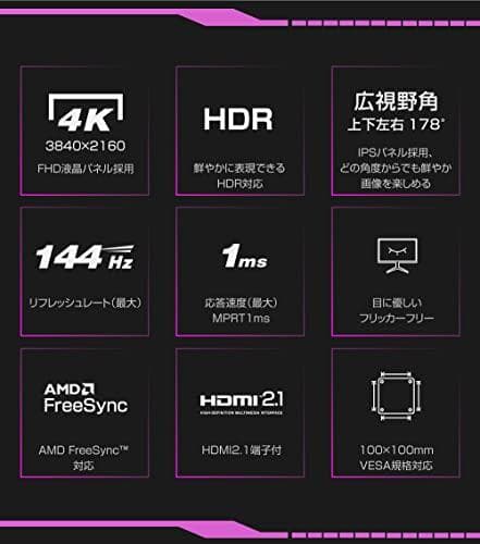 Aston 28インチ ゲーミングモニター 4K