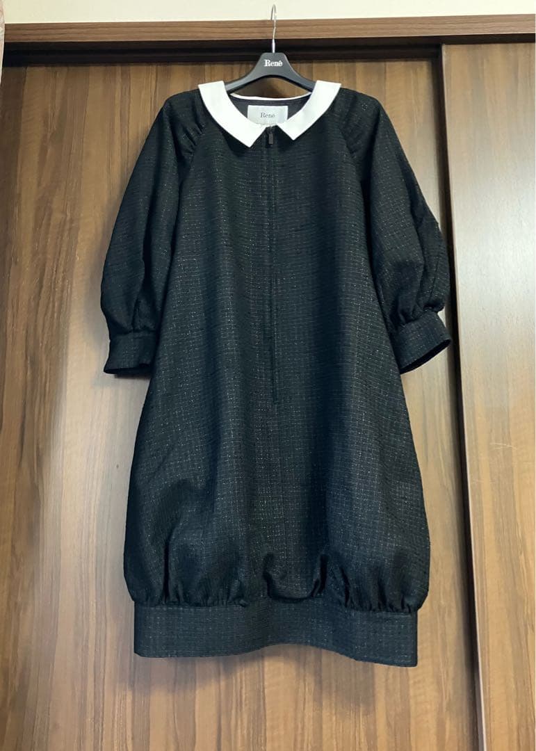 ルネ rene 白襟　ツイード ワンピース