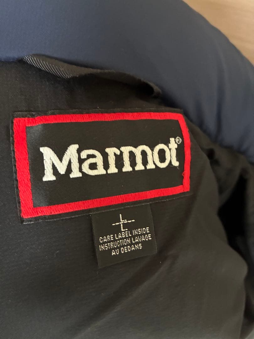 美品　Marmot ダウンジャケット ネイビー/ブラック マーモット　パルバット