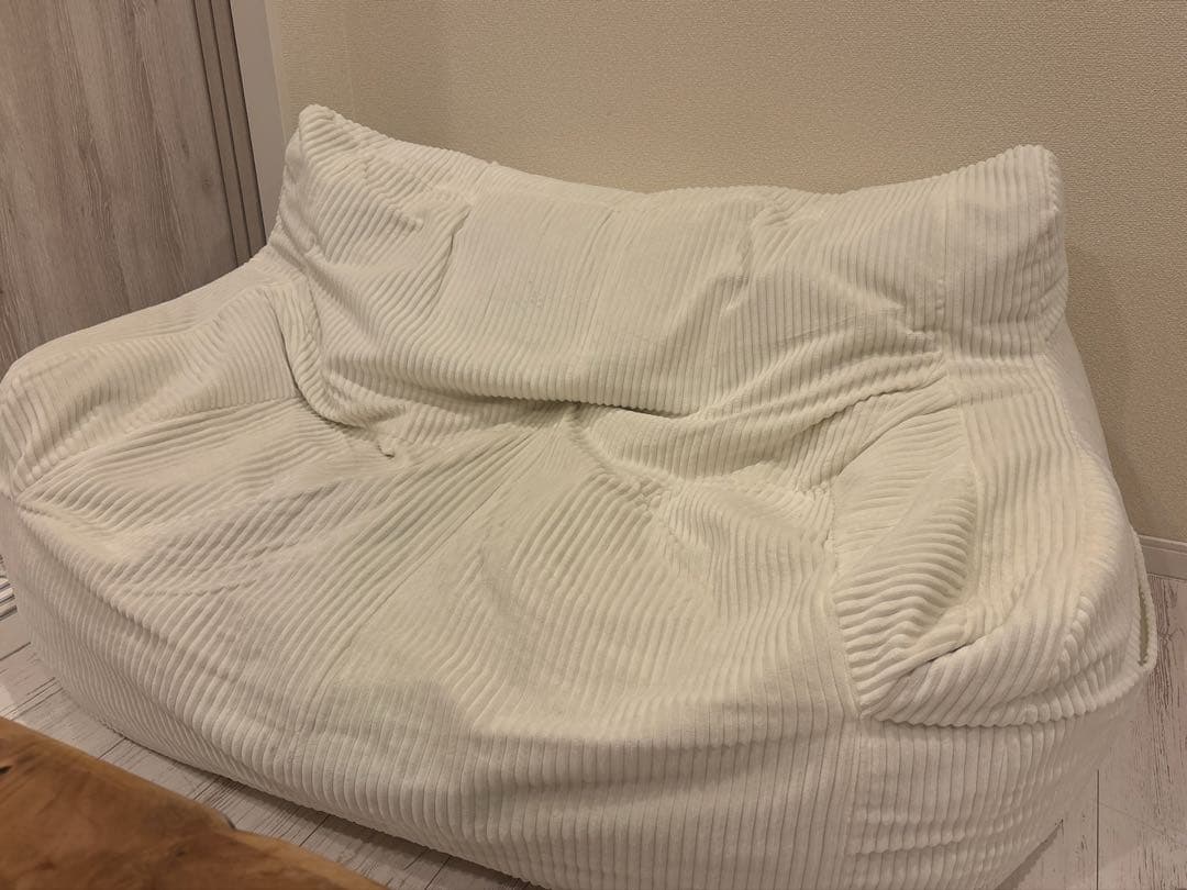 【特価】LOOSY ２人掛け ビーズソファ ivory HUGME