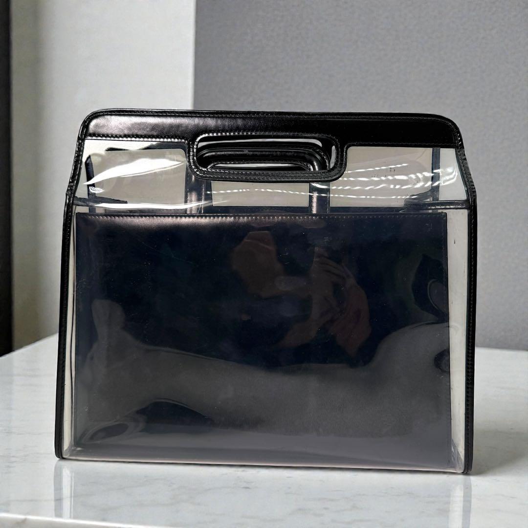 GUCCI グッチ トートバッグ 2way スケルトン ビニール レザー