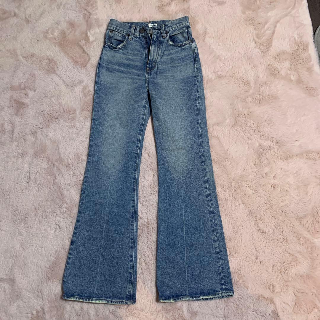 MOUSSYデニムフレアMVS サイズ23