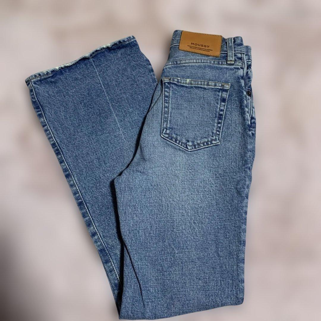 MOUSSYデニムフレアMVS サイズ23