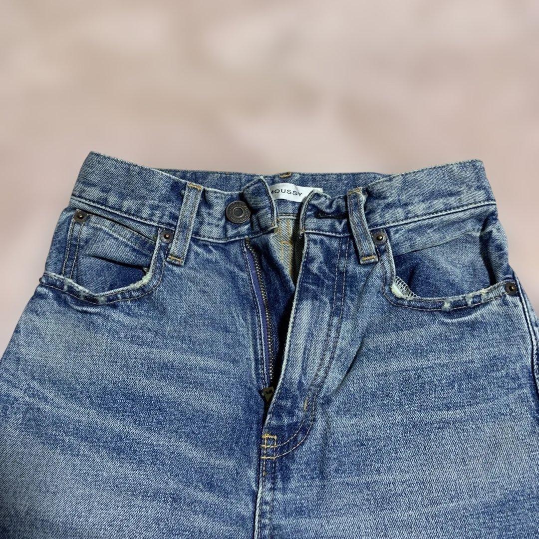 MOUSSYデニムフレアMVS サイズ23