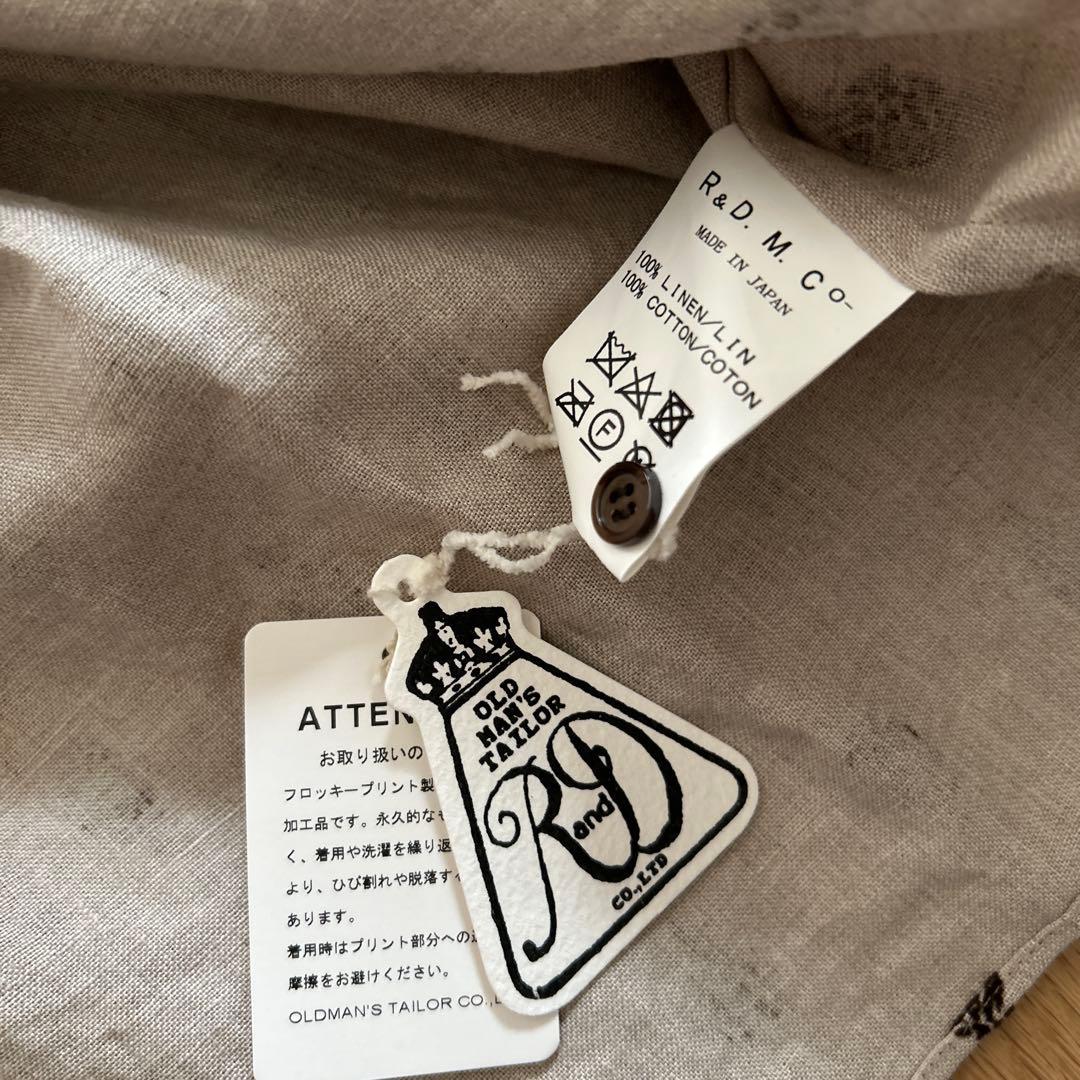 【新品】オールドマンズテーラー リネン アーティチョーク柄 バギーシャツ