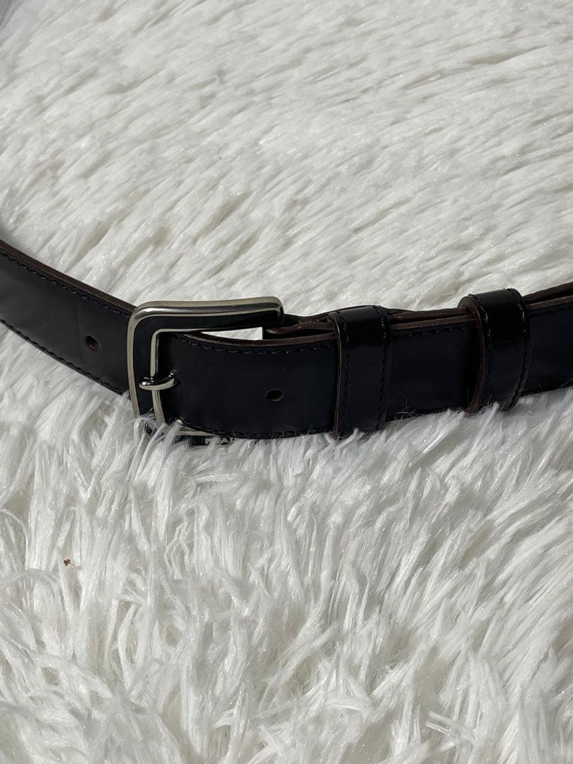 プラダ レザーベルト ダークブラウン 本革 PRADA 105 刻印あり