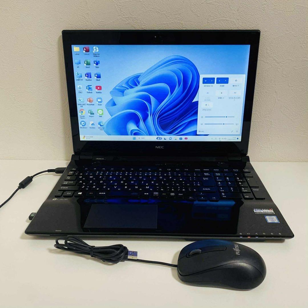 Y902 NECノートパソコンSSDメモリ8Gサクサク動く Windows11