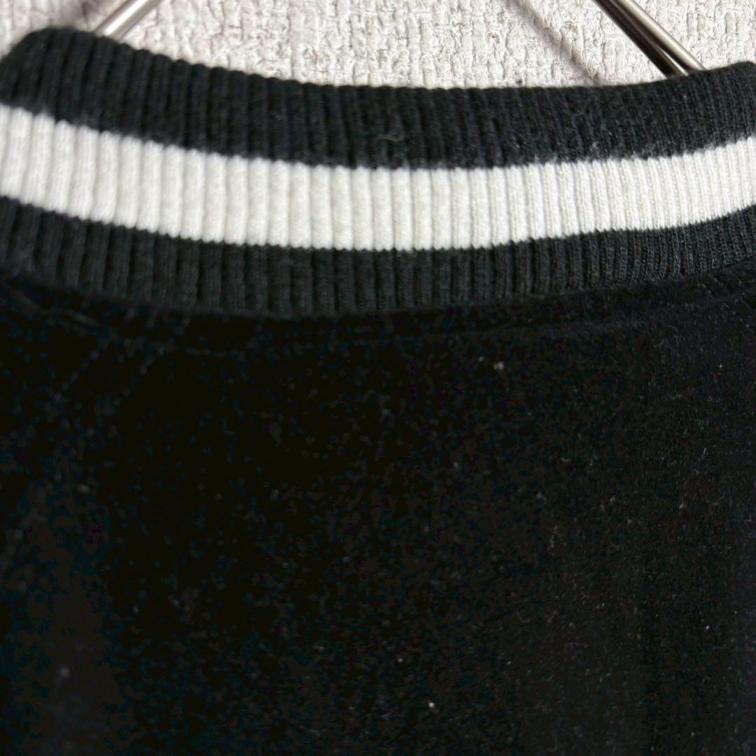 スカジャン　別珍　ベロア　ブラック　刺繍　日本地図　富士山　ドラゴン　Lサイズ