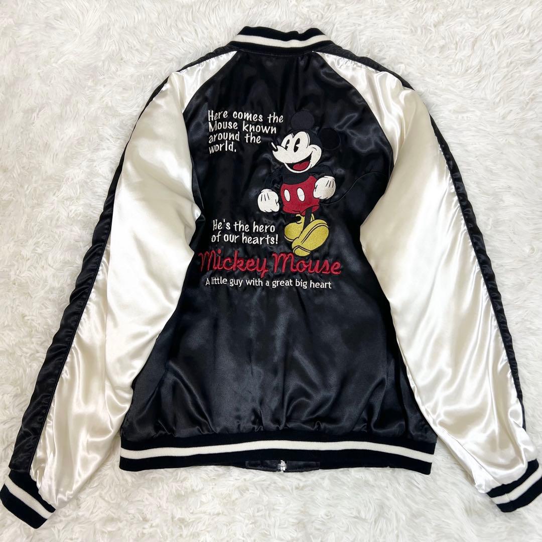 新品タグ付き✨Disney ディズニー スカジャン ミッキーマウス 刺繍 LL
