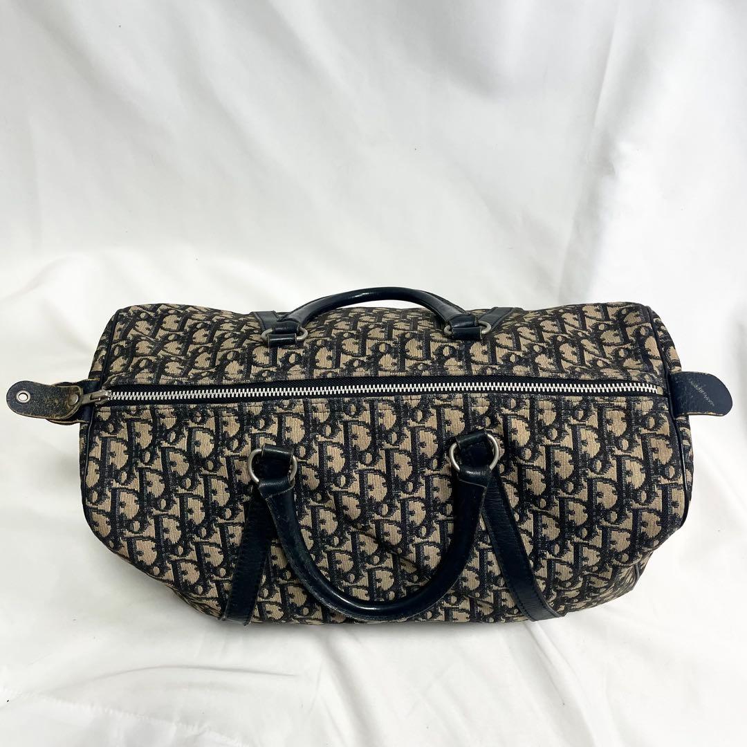 ディオール トロッター キャンバス レザー ボストン ハンドバッグ 大容量 A4