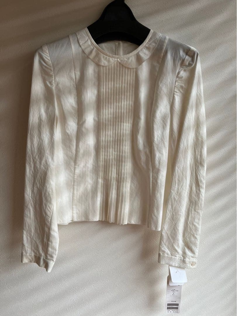 ミナペルホネン　ブラウス　白　長袖　mountain bird