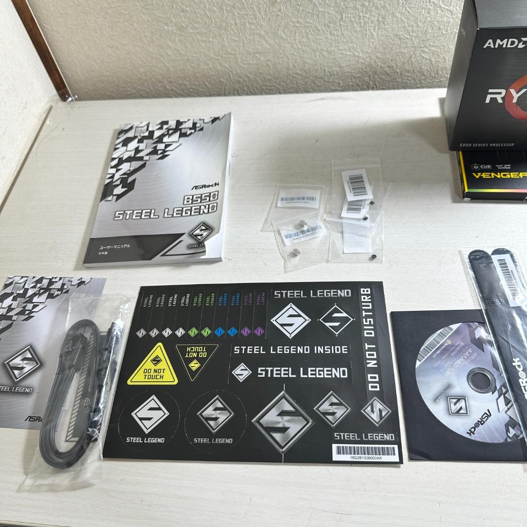 B550M/B Ryzen5 5600X MEM32GB 3点セット販売