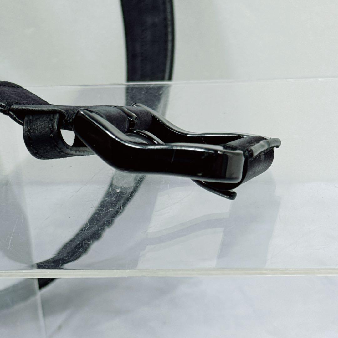 BURBERRY バーバリー ファスナーベルト 黒 革巻きバックル ヴィンテージ