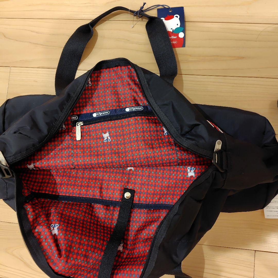 新品 ファミリア×レスポートサック ボストンバッグ 神戸本店 赤チェック