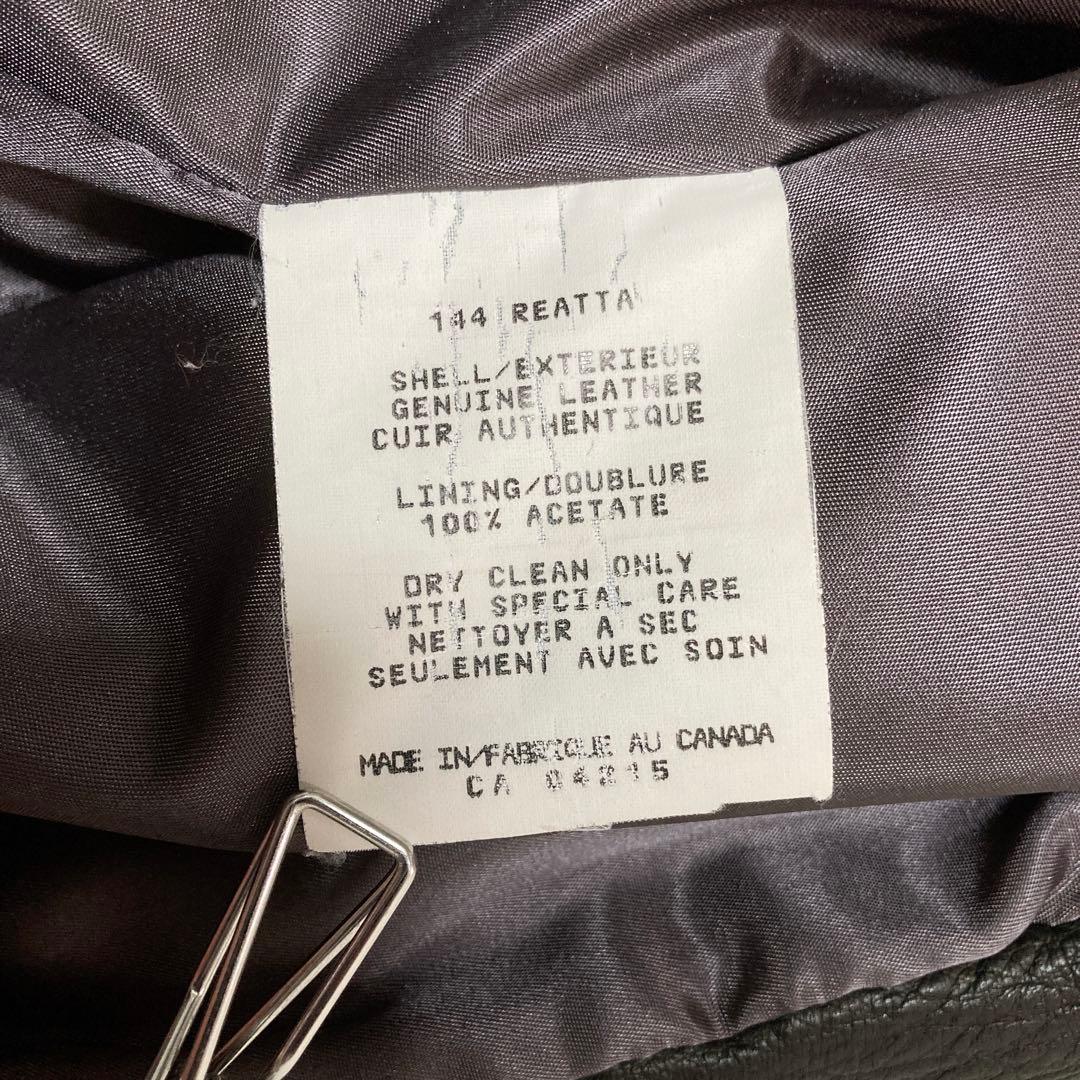 【美品】LONDON FOG ロンドンフォグ 短丈 レザーブルゾン カナダ製 黒