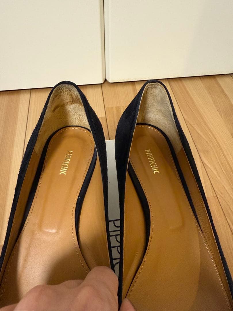 最終値下げPIPPICHIC ブラック ポインテッドトゥ ヒール